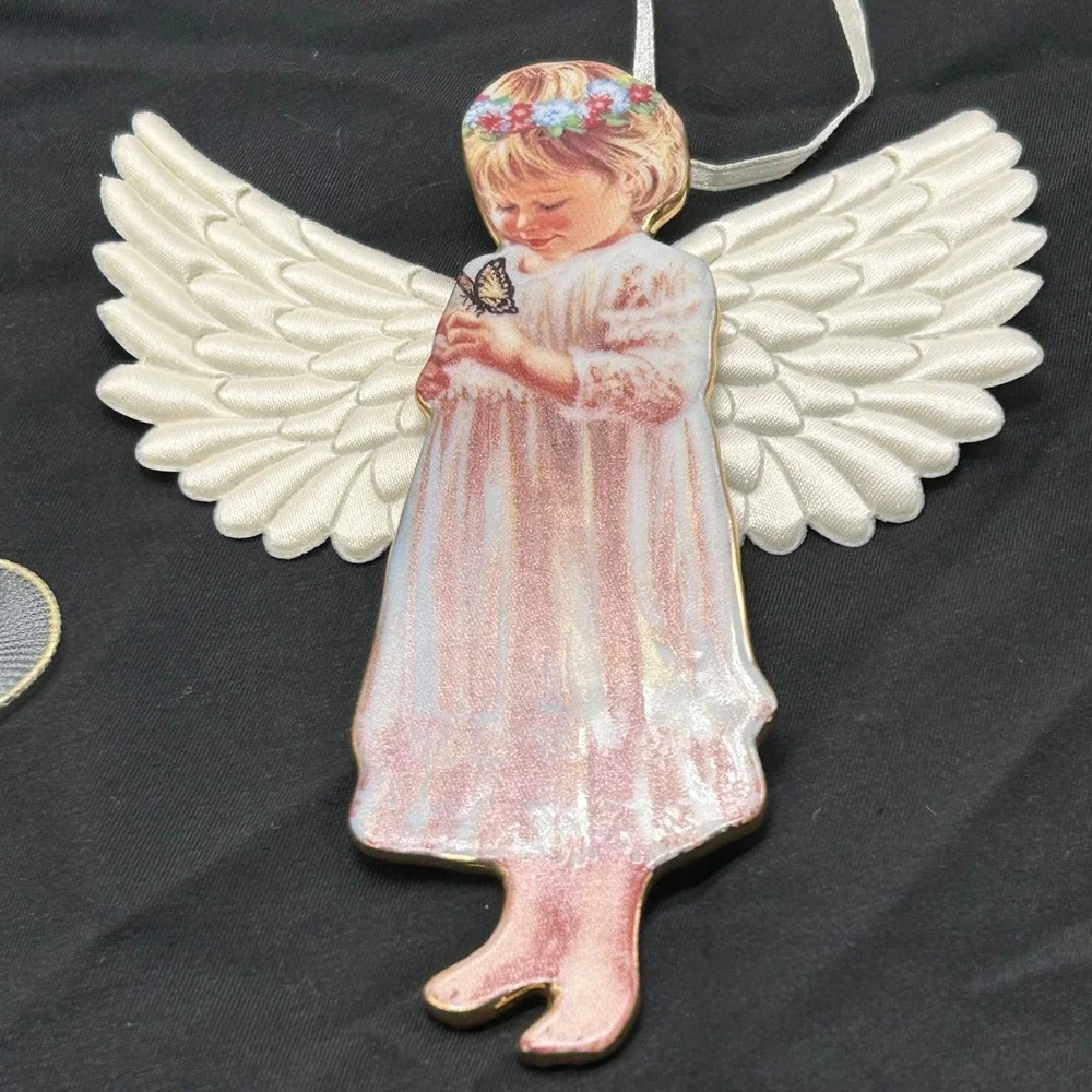 Dona Gelsinger Heaven Sent Angels Ornaments Bradford Editions‎ Lot of 3